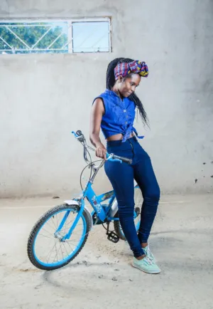 Blue Bicycle And Fashion