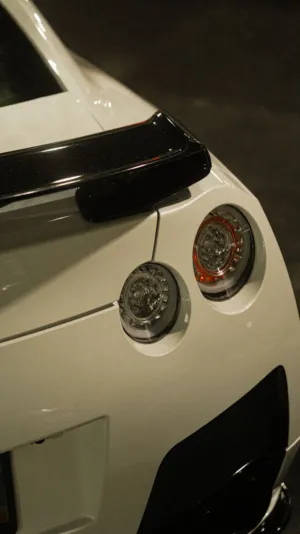 White Sports Car Tail Lights