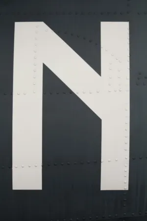 White Letter N On Dark Background