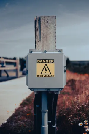 High Voltage Warning Sign