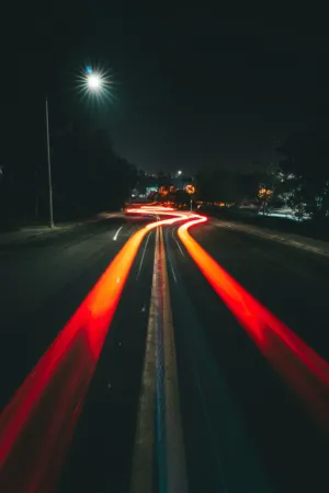 Night Traffic Trails
