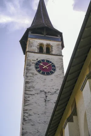 Church Tower With Clock