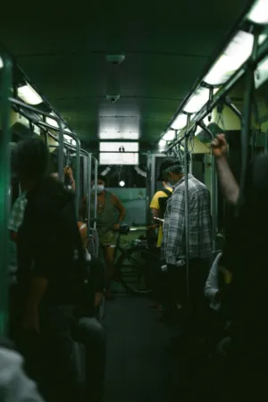 Crowded Bus Interior