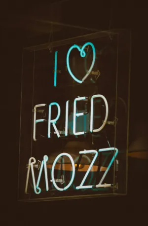 I Love Fried Mozz Neon Sign