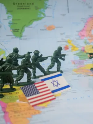 Military Figures On A Map