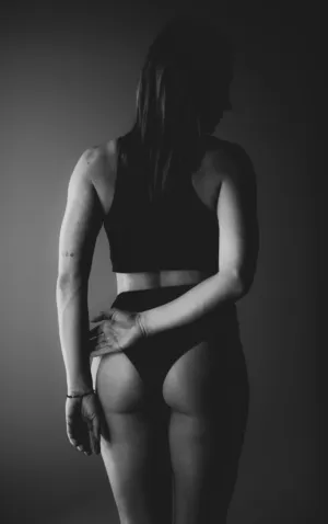Black And White Fitness Portrait