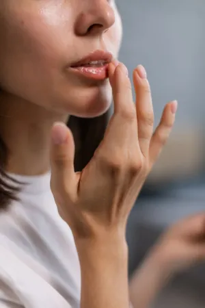 Hand And Lips