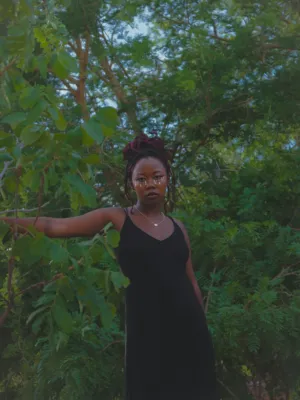Black Dress In Nature