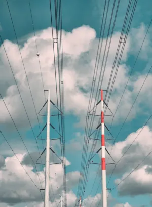 Power Lines And Clouds