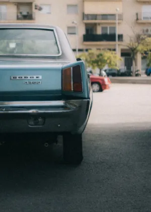 Vintage Car In Urban Setting