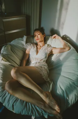 Lace Robe On A Soft Chair
