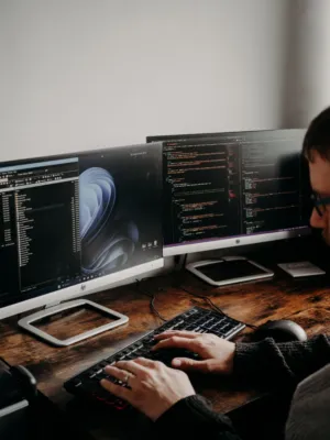 Coding At Desk