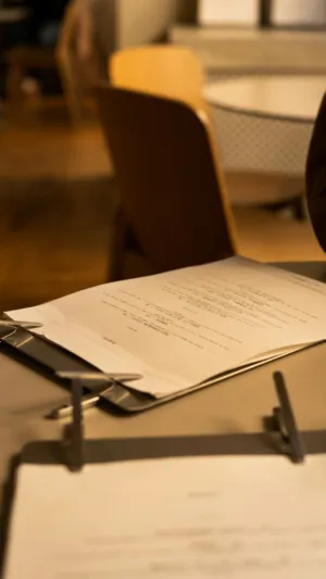 Document On Table