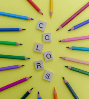 Colorful Pencils And Scrabble Tiles