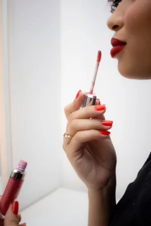 Red Lipstick Application