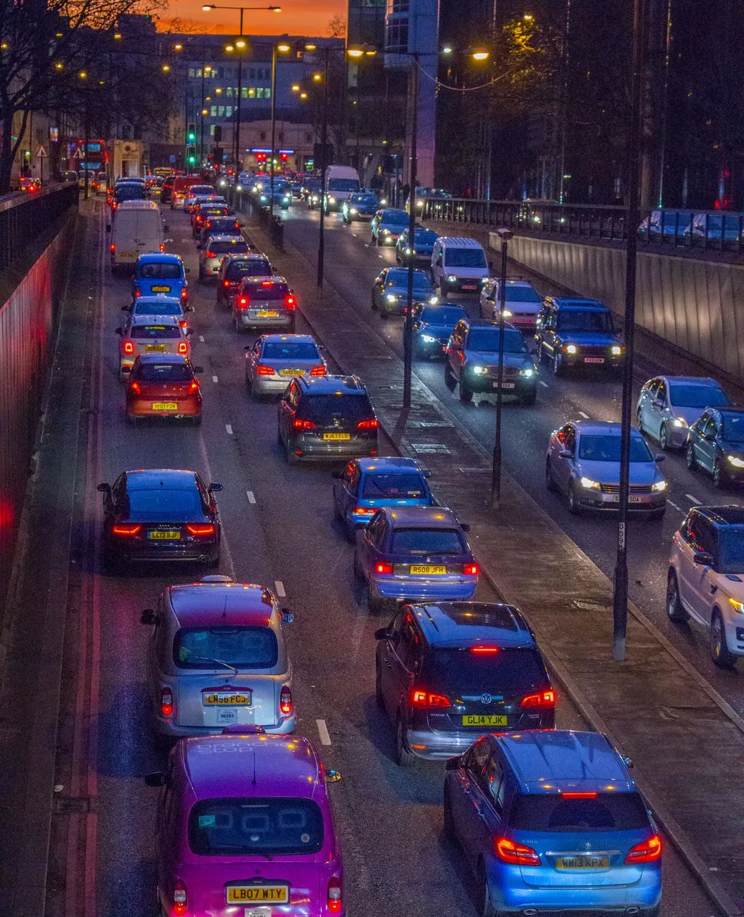London Traffic At Night