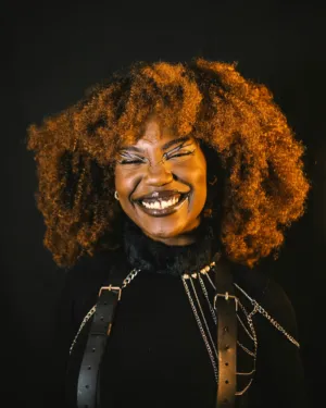 Smiling Woman With Afro