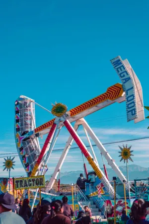 Mega Loop Ride At An Amusement Park