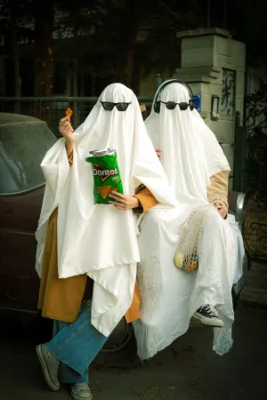 Ghost Costume With Doritos