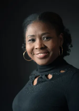 Black Woman In Black Top