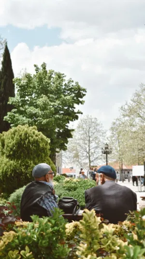 Two Men In A Garden