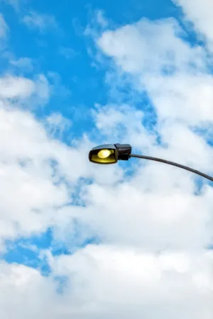 Street Lamp Against Cloudy Sky