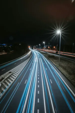 Night Traffic Trails