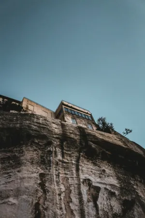 Rustic Cliffside Building