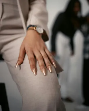 Elegant Hand With Metallic Nails