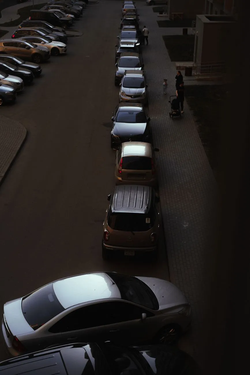 Parking Lot At Dusk