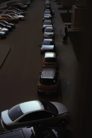 Parking Lot At Dusk