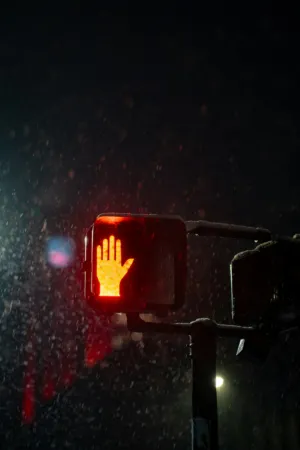 Snowy Crosswalk Sign