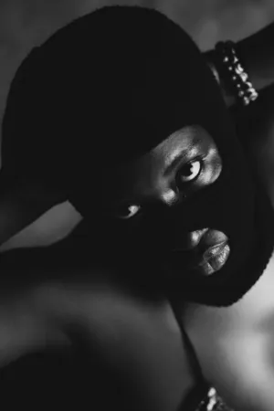 Black And White Masked Portrait