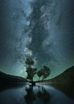 Milky Way Over Lake