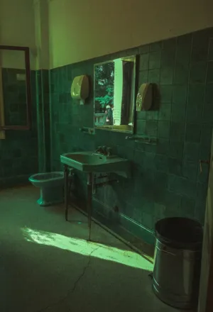 Green Tiled Bathroom