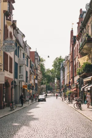 Cobbled Street In A European City