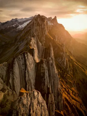 Sunset Mountain Peaks