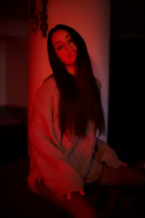 Red-Lit Portrait