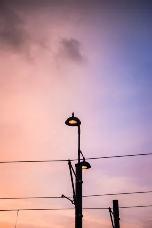 Street Lamp At Sunset