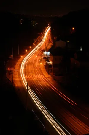 Night Traffic Trails