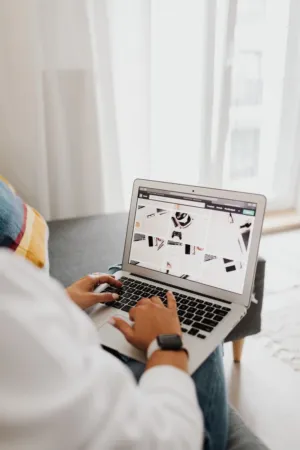 Person Using Laptop