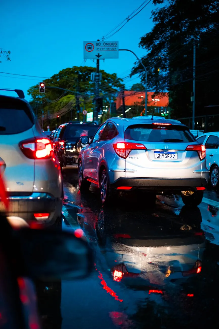 City Traffic At Dusk
