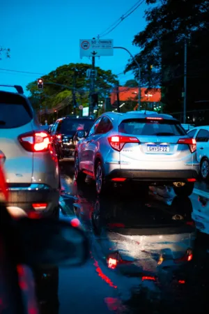 City Traffic At Dusk