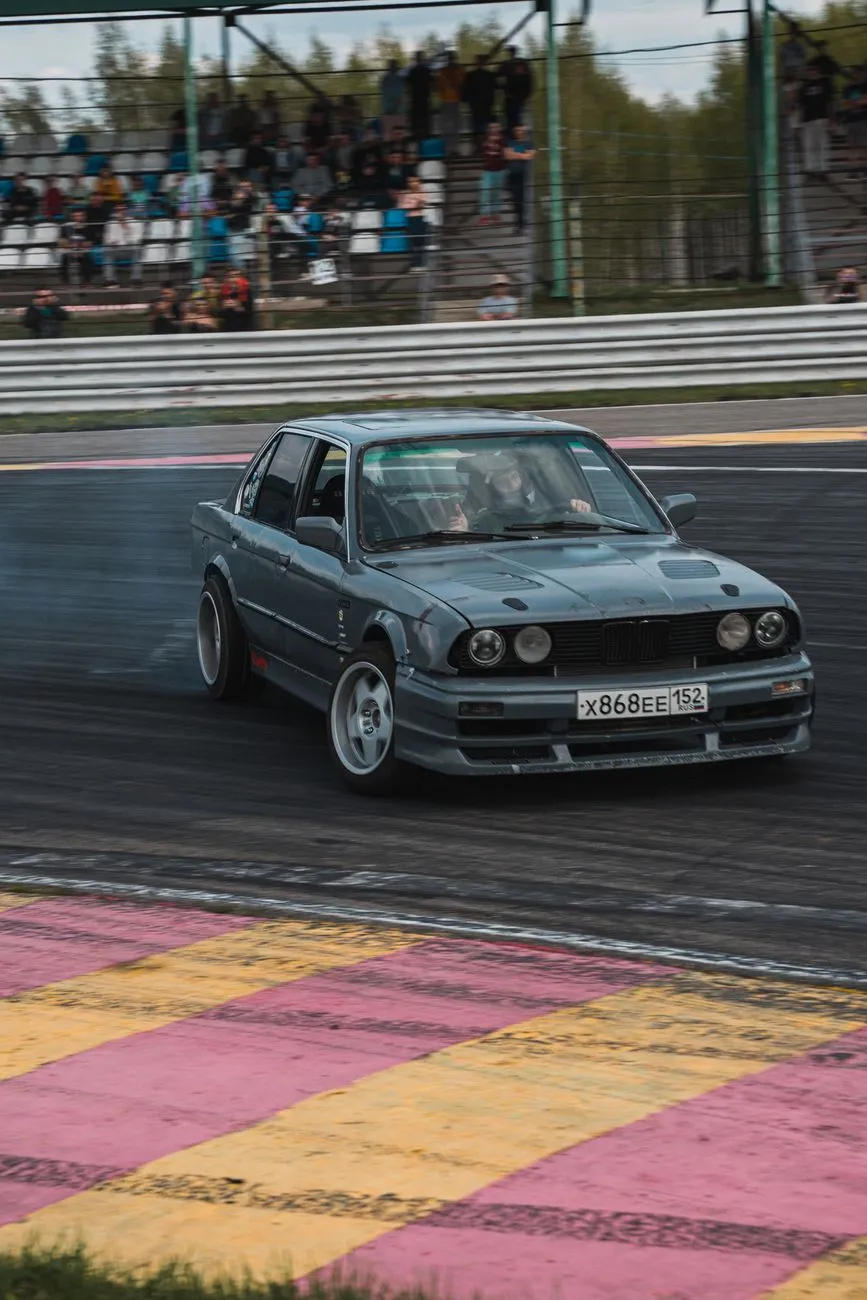 Drifting Bmw On A Race Track