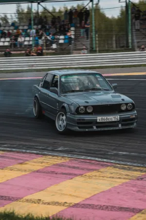 Drifting Bmw On A Race Track