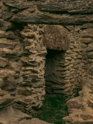 Ancient Stone Wall Ruin