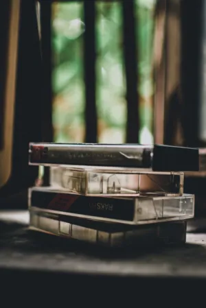 Stack Of Vintage Audio Cassettes