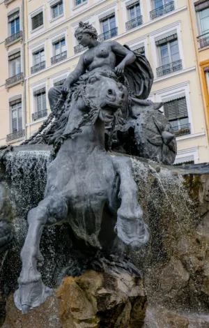 Bronze Statue Of A Woman On A Horse