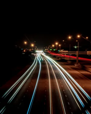 Night Traffic Trails