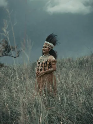 Traditional Indigenous Portrait